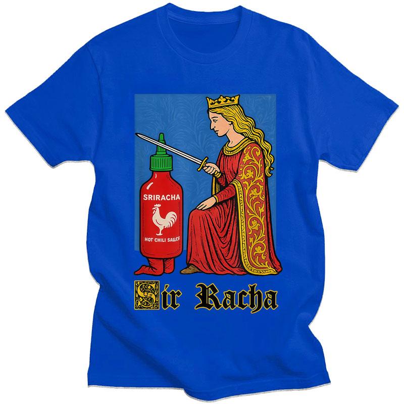Sir Racha Lustige Chili-Sauce Meme Print T-Shirts Herren Damen Humor Beliebte T-Shirts Lässig Baumwolle Mode T-Shirt Streetwear Geschenke