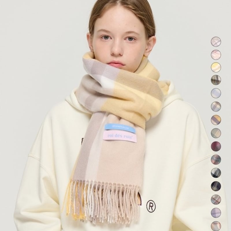 ROIDESROIS Classic Easy-Touch Check Muffler (16 Colors)