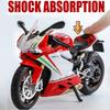 1:12 1199 V4S Racing Motorcycle Model Car Toy Alloy Body Shock Absorption Sound Light Motorbike Wheel Steering Models for Boys