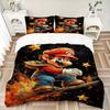 3pcs Super Mario Printed Bedding Set, Soft and Comfortable Quilt Cover for Bedroom, Guest Room (1 Duvet Cover + 2 Pillowcases, Pillow Core N
