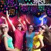 20Pcs Fluorescent Balloon Glow In The Dark Neon Glow Latex Balloons For Wedding Birthday Glow Party Decor