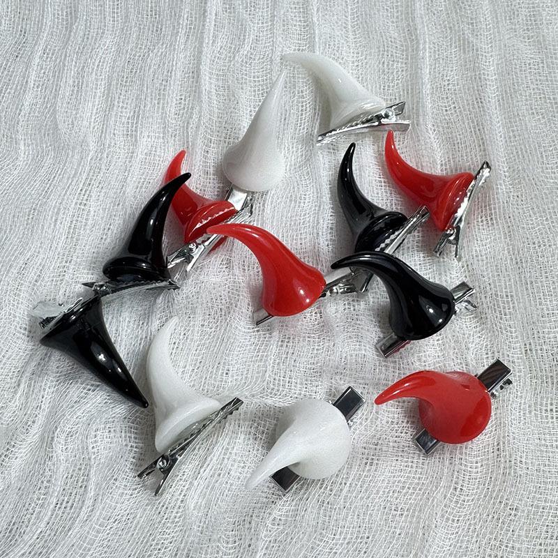 Small Hair Clip Multifunctional Demon Hair Clip Cow Horn Hair Clip High Quality For Costume Party Children'S Event Dress Up