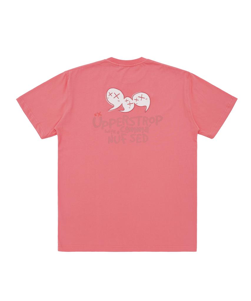 UPPERSTROP [Up3310] Comma Friends Short Sleeve T-Shirt Coral Pink