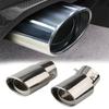 Car Exterior Parts Car Exhaust Muffler Tip Stainless Steel Round Pipe Silver Black Straight Bent Exhaust Tail Muffler Tip Pipe