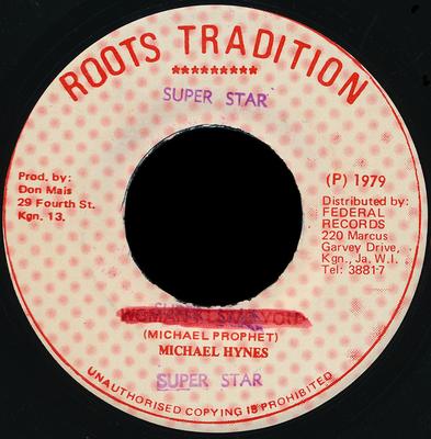 7inch Record MICHAEL PROPHET - Super Star None Roots Tradition 1979 Jamaica Reggae, Ska & Dub Used