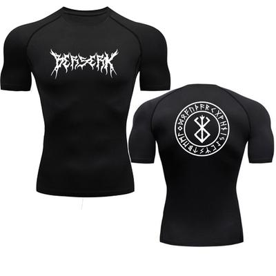 Nowa Letnia Koszulka Kompresyjna Męska Fitness Siłownia Sport Bieganie T-Shirt Rashgard Topy T-Shirt Szybkoschnący dla Mężczyzn