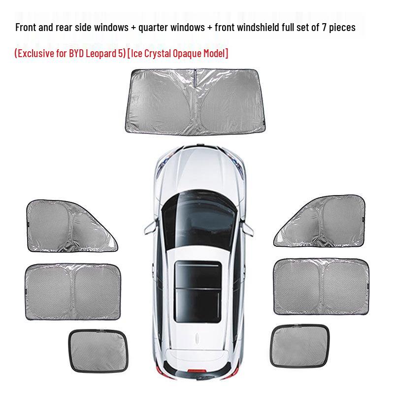 Opaque Ice Crystal Sunshade for BYD Leopard 5 - Heat Insulation & Privacy