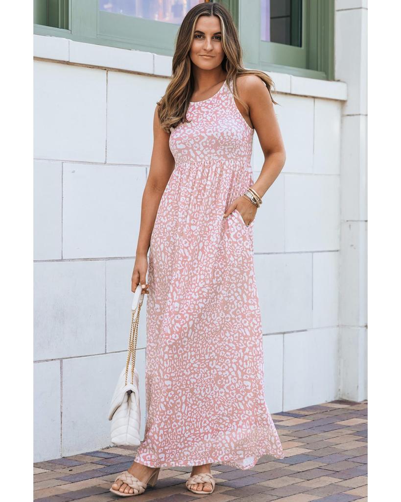 Azura Exchange Ärmelloses Maxikleid mit Leopardenmuster