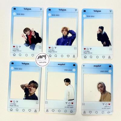 Straykids mavi şeffaf kart 6 Versiyon SET