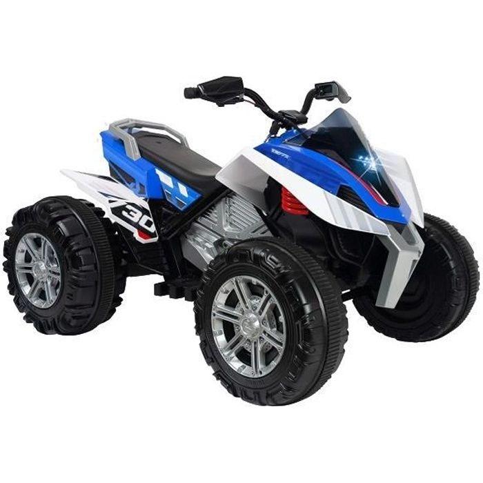 Veicolo a batteria quad Rageboys 12V 118 cm blu/bianco - INJUSA - Misto - Esterno - Elettrico blu