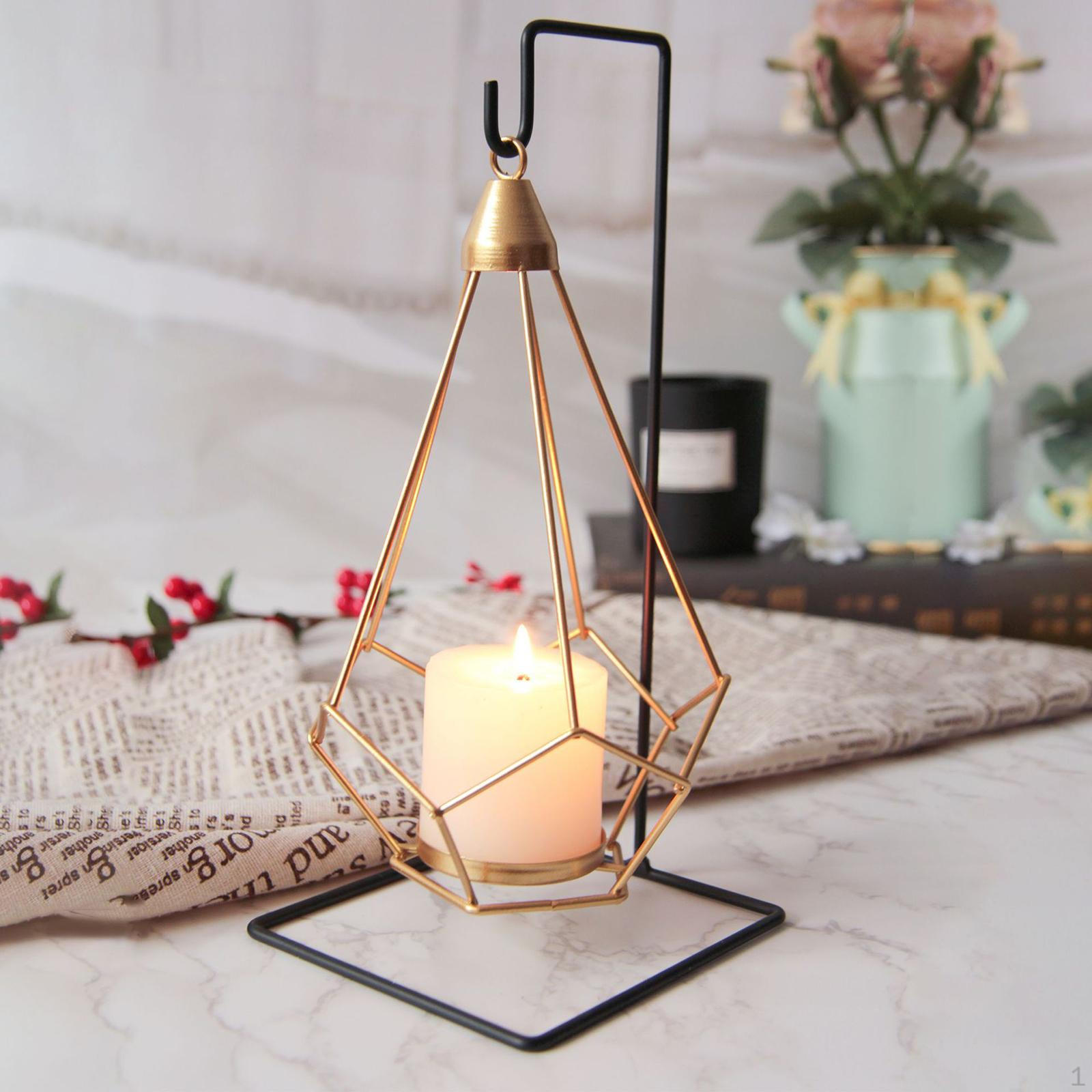 Candle Holder Geometric Hanging Tealight Decorative for Christmas Office Chandelier