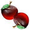 Fruit Showpiece for Decoration 2Pcs Crystal Fruit Sculpture Made of Glass