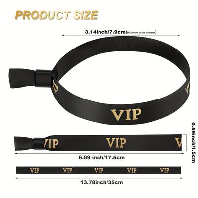 50/100 Stück Heißfolienprägung VIP Stoff Event Armband Stoffarmbänder Hochzeitsfeier Konzert Ausstellung Festival Zubehör