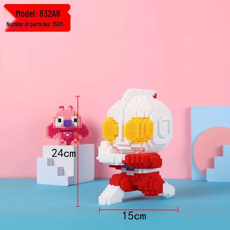 Girls' Compatible Lego: Violent Bear Building Block Series - Educational Micro-Block Interlocking Toys & Gifts
