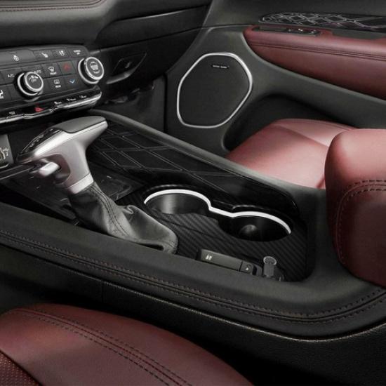 Fibre de Carbone Console Centrale Levier de Vitesse Couvercle Garniture ABS pour Dodge Durango -22