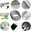 24 Pack Shower Curtain Rings, Rustproof Decorative Metal Round Shower Curtain Hooks for Bathroom Shower Rod (Black)