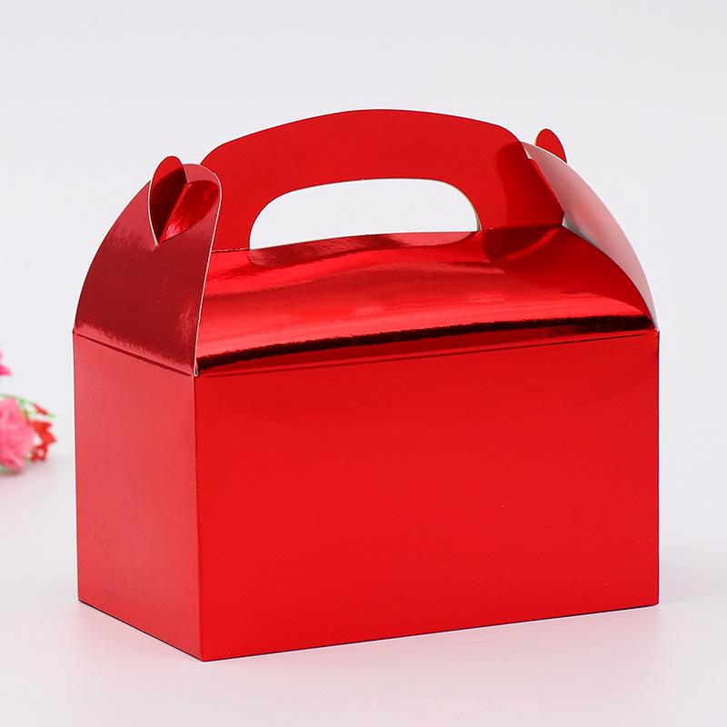 White Cardboard Handheld Cake & Biscuit Baking Box - Disposable Takeaway Packaging.