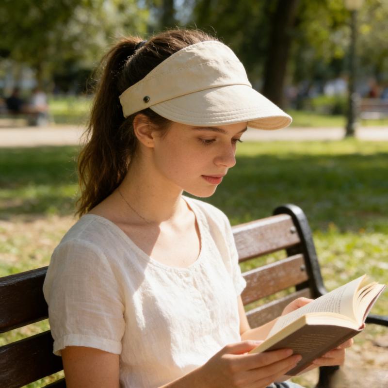 Summer Women Tie Ponytails To Show Off Their Face, Wear Sun Hats for Outings, Hang Masks To Cover Their Faces, Duck Tongue Hats