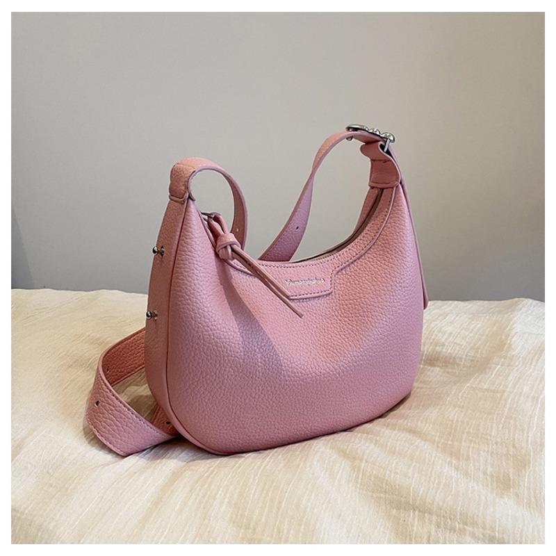 High-value underarm bag women's new fashion trend simple shoulder bag versatile saddle bag zipper