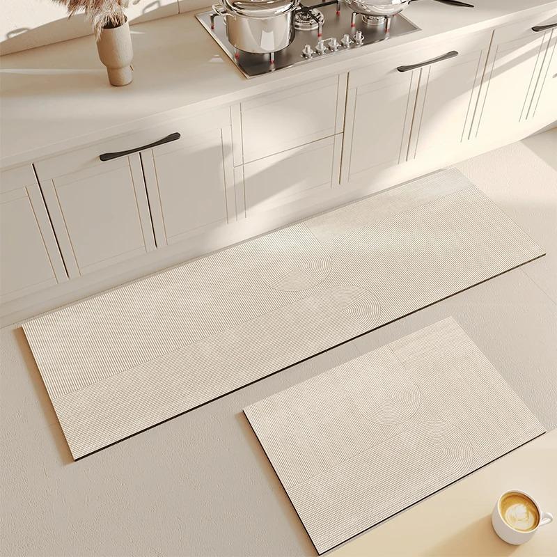 Kitchen Pvc Floor Mat Leather Waterproof Carpet Anti-slip Oil-proof Foot Mats Japanese Style Long Carpets Home Decoration Rug