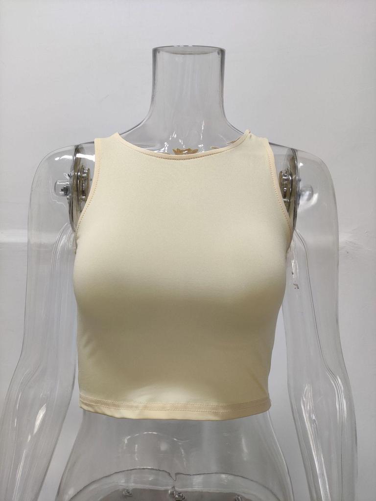 European & American Women's Sleeveless Racerback Crop Top