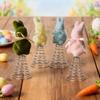 Simulated Flocked Easter Bow Bunny Home Decoration For Gardens And Courtyards.