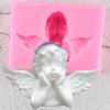 3D Angel Frame Silicone Mold Cupcake Topper Fondant Molds DIY Cake Decorating Tools Soap Clay Candy Chocolate Gumpaste Mould