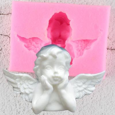 3D Angel Frame Silicone Mold Cupcake Topper Fondant Molds DIY Cake Decorating Tools Soap Clay Candy Chocolate Gumpaste Mould