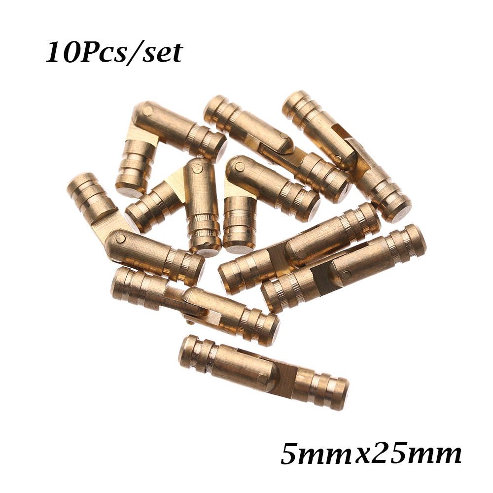 10Pcs/lot Jewelry Box Hinges Hidden Invisible Concealed Barrel Hinge Pure Copper Wine Wooden Case Supplies Furniture Hardware