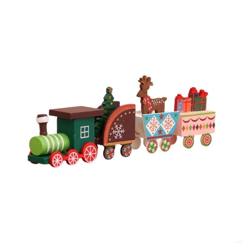 Seasonal Wooden Toy Train Decorative Accent For Christmas Displays And Childrens Room Storage Home Decoration HX6C