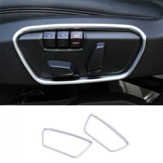 Fit For BMW X2 F39 2018- Matte Silver Seat Button Handle Frame Cover Trim