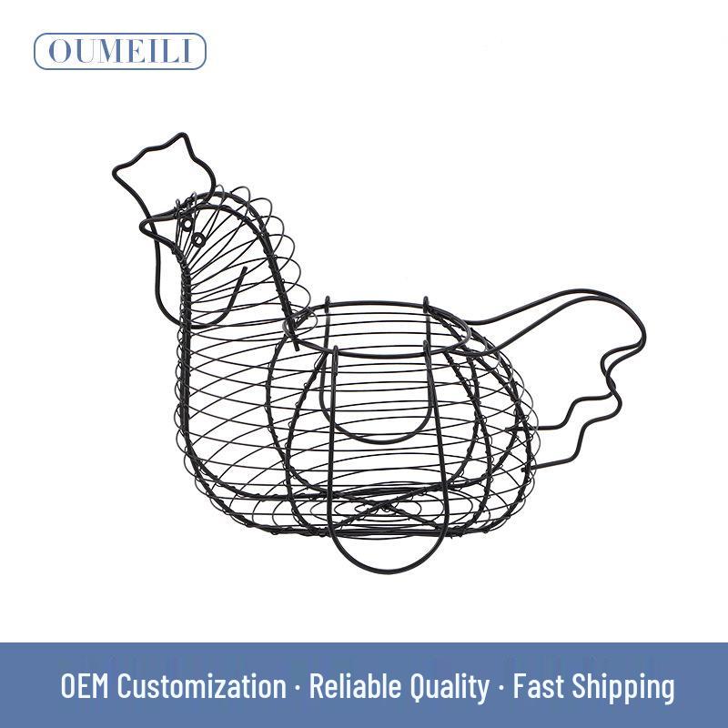 Ruční košík na vejce z kovaného železa