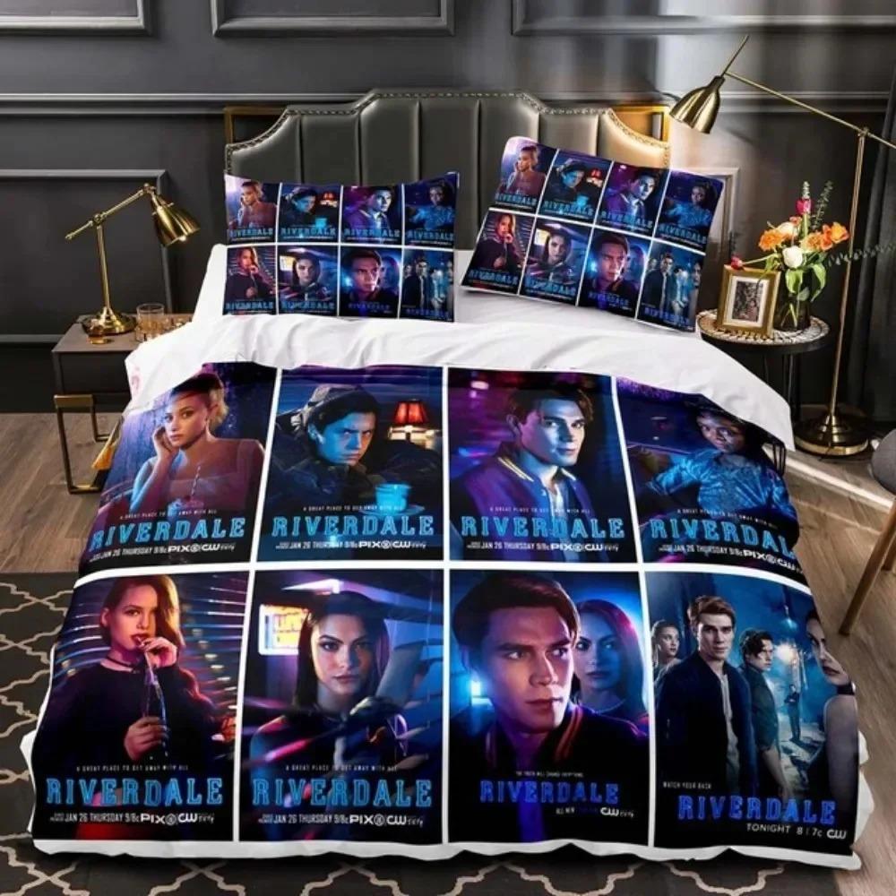 New Movie Riverdale Bedding Set Teens Boys Duvet Cover Set with Pillow Cover Comforter Set Single Queen King Full Size Bed Linen
