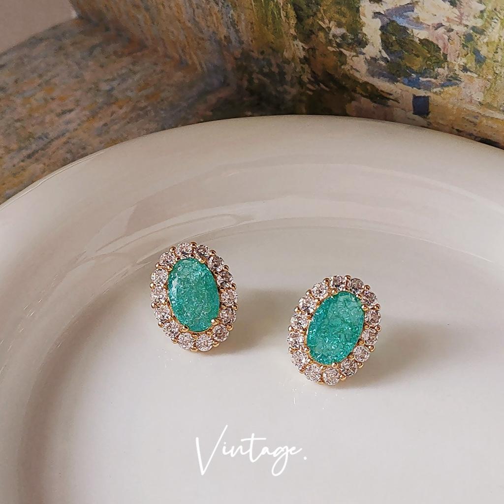 

Легкая роскошь, сильное ощущение работы ~ 925 серебряная игла с покрытием 14K, серьги-гвоздики с цирконом в форме голубиного яйца, женские дворцовые винтажные серьги