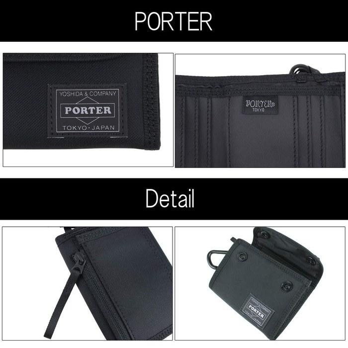 [Porter] Compart Wallet Tri-fold 538-16171 Black