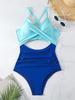 Women’s Sexy Monokini Bathing Suit One-Piece Cut-Out Bikini Swimsuit, Backless Tight-Fit Swimwear