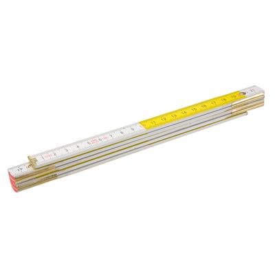 Holz-Klappmaßstab 1 m, weiß und gelb