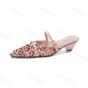 Fashion Fashion Sequin Pointed Head Casual Half Slippers for Women 2025 Summer New Comfortable Versatile Hollow Elegant Slip on Sandals
