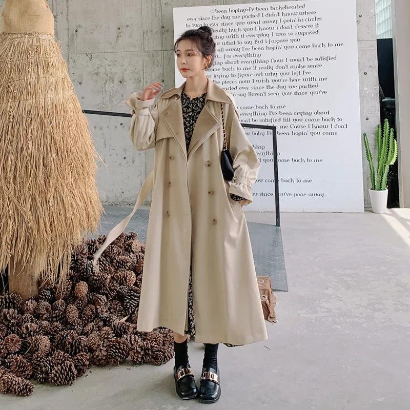 

Женский плащ с цветными блоками, двубортный пэчворк, осень-зима, женская модная уличная ветровка XL