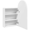 LED Lighted Curved Mirror Cabinet White 42 x 13 x 70 cm