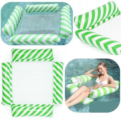 Swimming Hammock with Net Mattress Water Chair Beach Inflatable Pool Deckchair