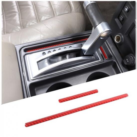 Red Carbon Fiber Center Console Interior Gear Sticker Trim For Hummer H2 03-09