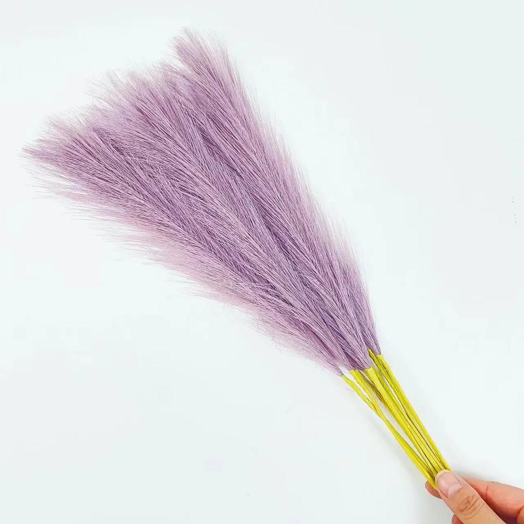 55CM Fluffy Pampas Grass Boho Decor Flower Fake Plant Reed Simulated Wedding Party Home Decoration Artificial Flowers