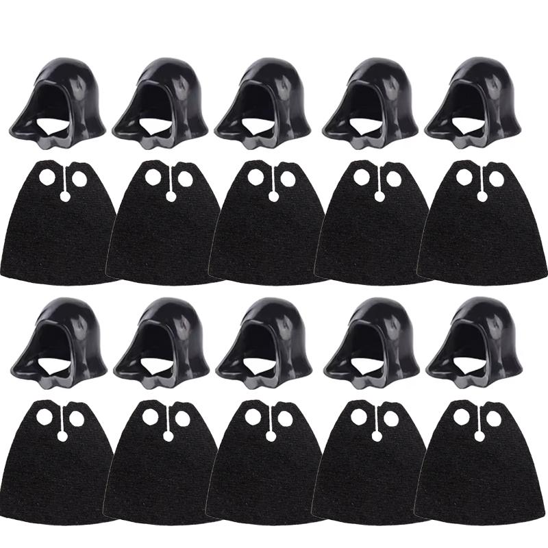MOC Character Accessories Building Blocks Medieval Soldier Hood Wearing Coat Cape Battle Robe Mini Brick Boy Toy Gift A08