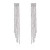 Premium sense simple tassel full diamond claw chain earrings fashion exaggerated diamond earrings personalized women's earrings stud earrings
