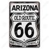 Alte Route 66 Blechschilder Get Your Kicks on US 66 Metallposter Vintage Wandkunst Dekoration für Garage Club Wohnzimmer Zuhause