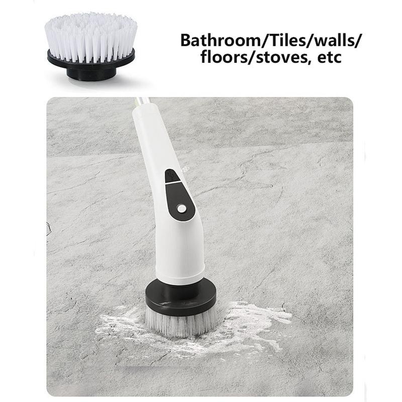 9 IN 1 Multi-functional Electric Cleaning Brush for Use In Kitchens/bathrooms/cars Handheld Powerful Cleaning Wonder Adjustable Length Cleaning Brush