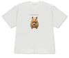 Korean Lucky Hamster Kitten Short Sleeve Printed Tshirt for Unisex and Unisex Cutester Cat Emoji Pattern Casual Tshirt Kawaii Ham