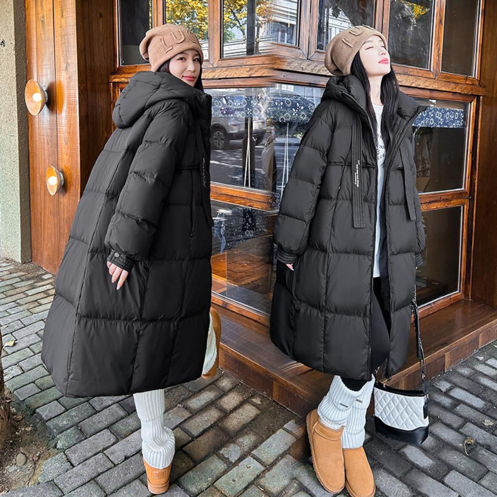 Winter New Loose Down Cotton Clothes Women's Long Knee Cotton-padded Coat