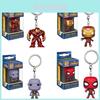 Idé Marvel Funko Pop Avenger Hulk Iron Man Nyckelring Figur Ryggsäcksberlock